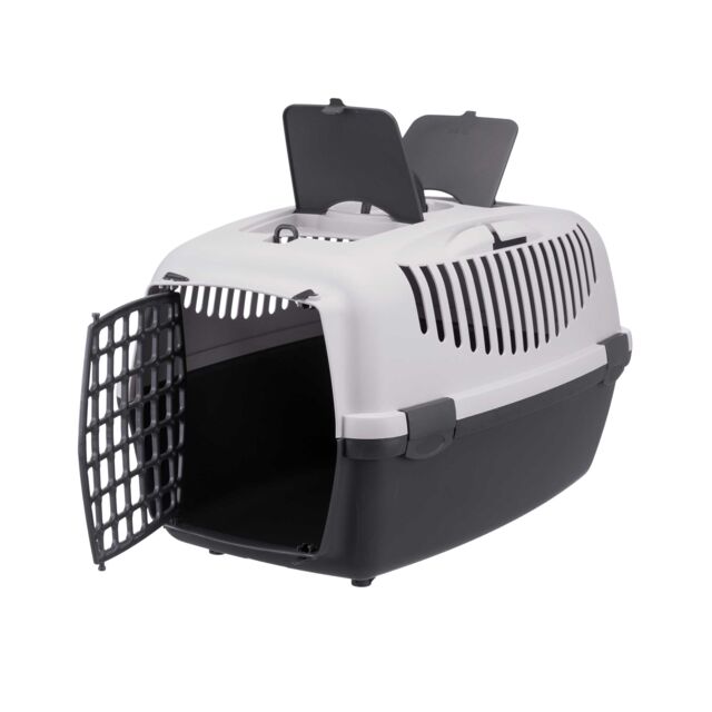 Trixie Capri 3 (24”) Pet Transport Carrier for Dogs & Cats | Size: 61x40x38cm | Holds upto 12Kg | Dark Grey