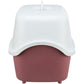 Trixie Vico Cat Litter Tray with Hood | Berry/White | Size: 40x40x56cm