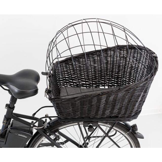 Trixie Bicycle Basket with Lattice For Rack Willow/Metal 35x49x55cm Black