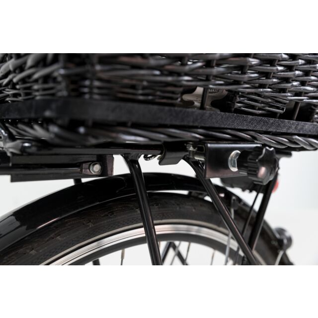 Trixie Bicycle Basket with Lattice For Rack Willow/Metal 35x49x55cm Black