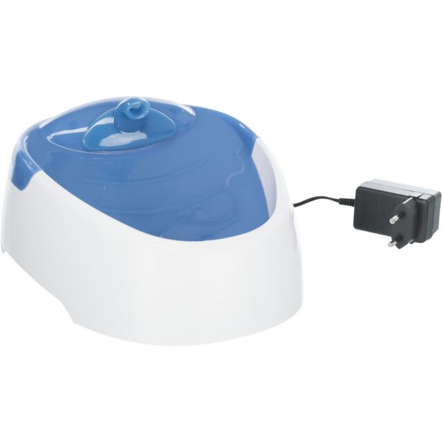 Trixie Duo Stream Automatic Water Dispenser Dispenses Fresh Running Water White/Light Blue 1 Liter