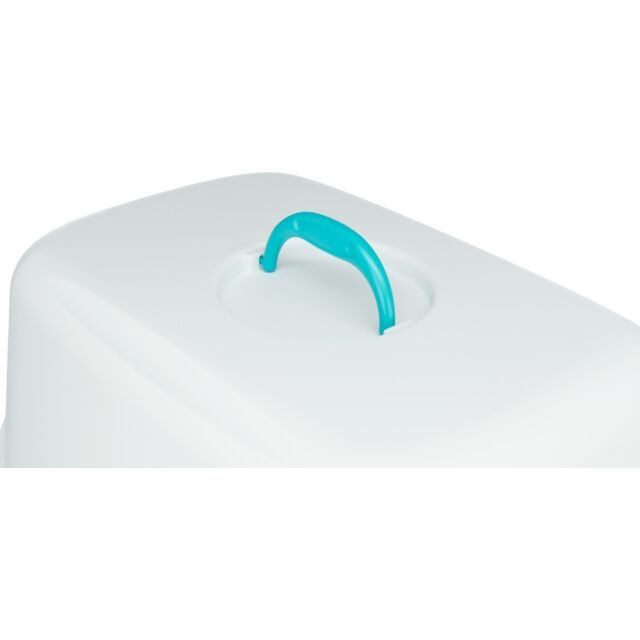 Trixie Vico Cat Litter Tray with Dome | Turquoise White | Size: 40x40x56cm