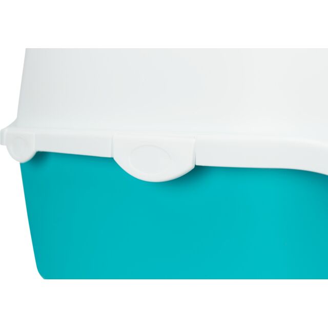 Trixie Vico Cat Litter Tray with Dome | Turquoise White | Size: 40x40x56cm