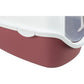 Trixie Vico Cat Litter Tray with Hood | Berry/White | Size: 40x40x56cm