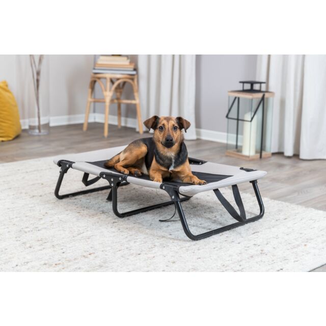 Trixie Dog Lounger I 79x19x50cm I Grey-Black I Holds Up To 15kg