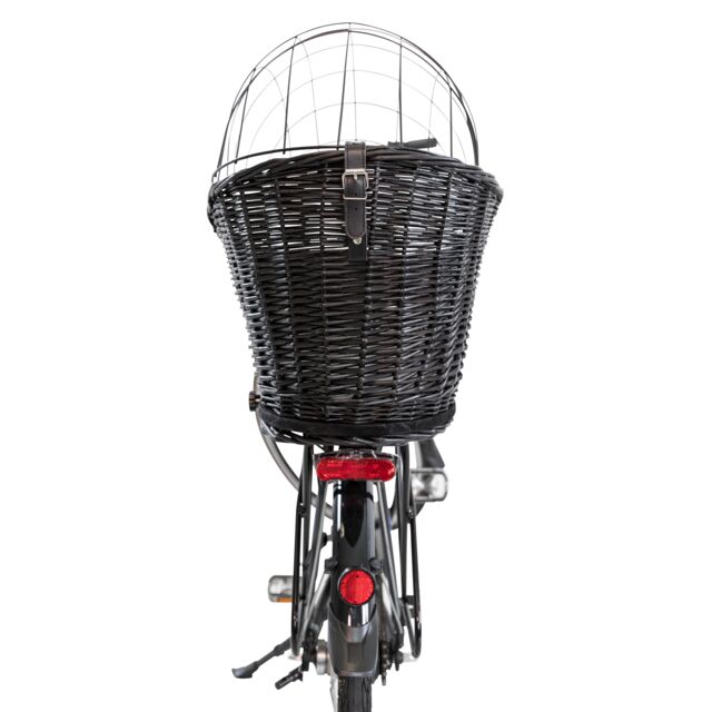 Trixie Bicycle Basket with Lattice For Rack Willow/Metal 35x49x55cm Black