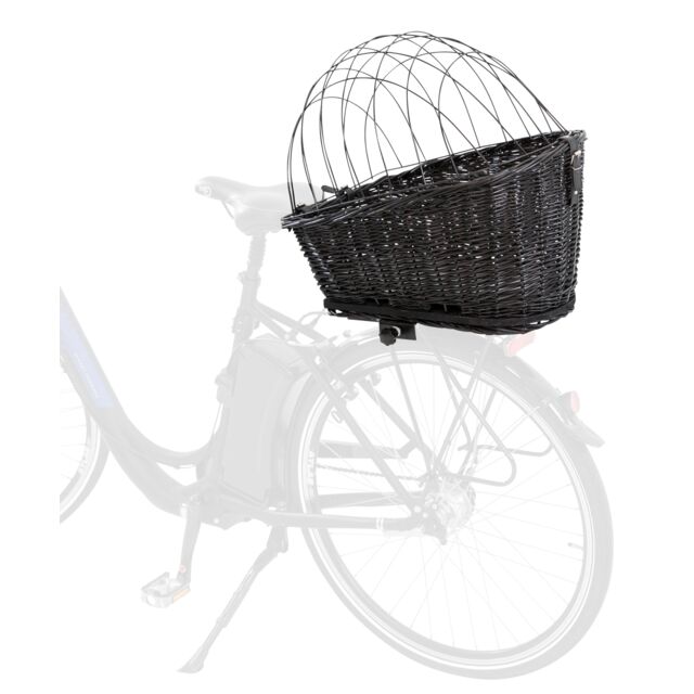 Trixie Bicycle Basket with Lattice For Rack Willow/Metal 35x49x55cm Black