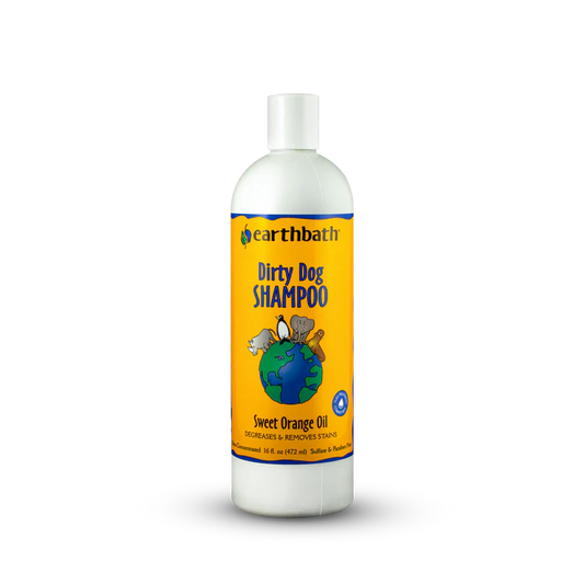 Earthbath Dirty Dog Shampoo Sweet Orange Oil 472ml - Anti-Tick & Prevents Greasy Fur