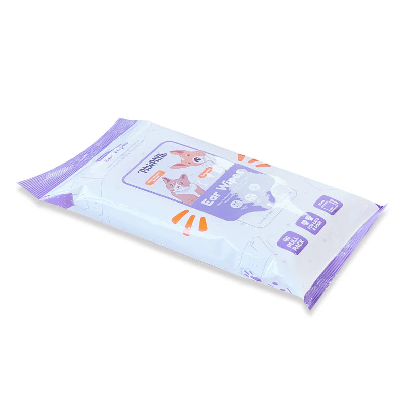 Pawpaya Ear Wipes for Dogs and Cats 40 Pulls Packs