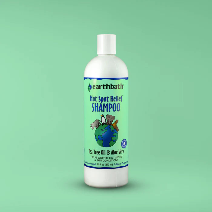Earthbath Hot Spot Relief Puppy Shampoo Tea Tree Oil & Aloe Vera 472ml - Anti-Tick