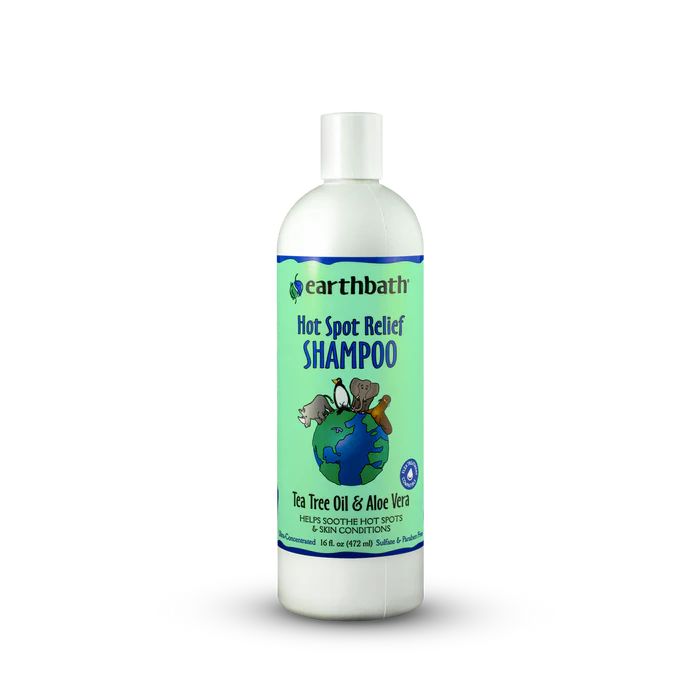 Earthbath Hot Spot Relief Puppy Shampoo Tea Tree Oil & Aloe Vera 472ml - Anti-Tick