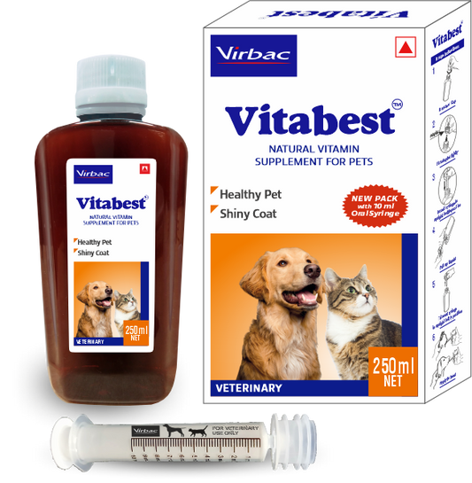 Virbac Vitabest Vitamin Syrup for Dogs & Cats 250ml