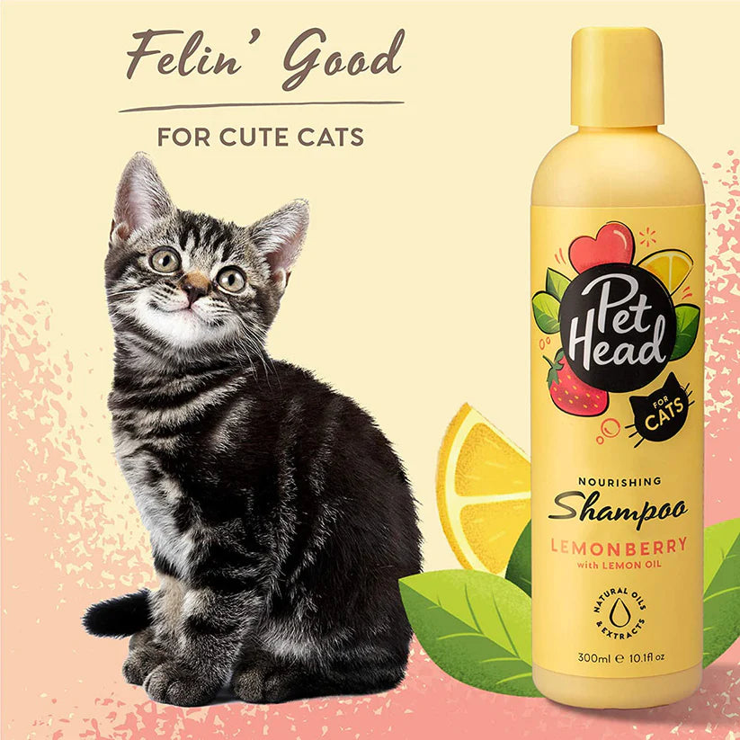 Pet Head Nourishing Shampoo Lemon Berry with Lemon Oil For Cats 300ml