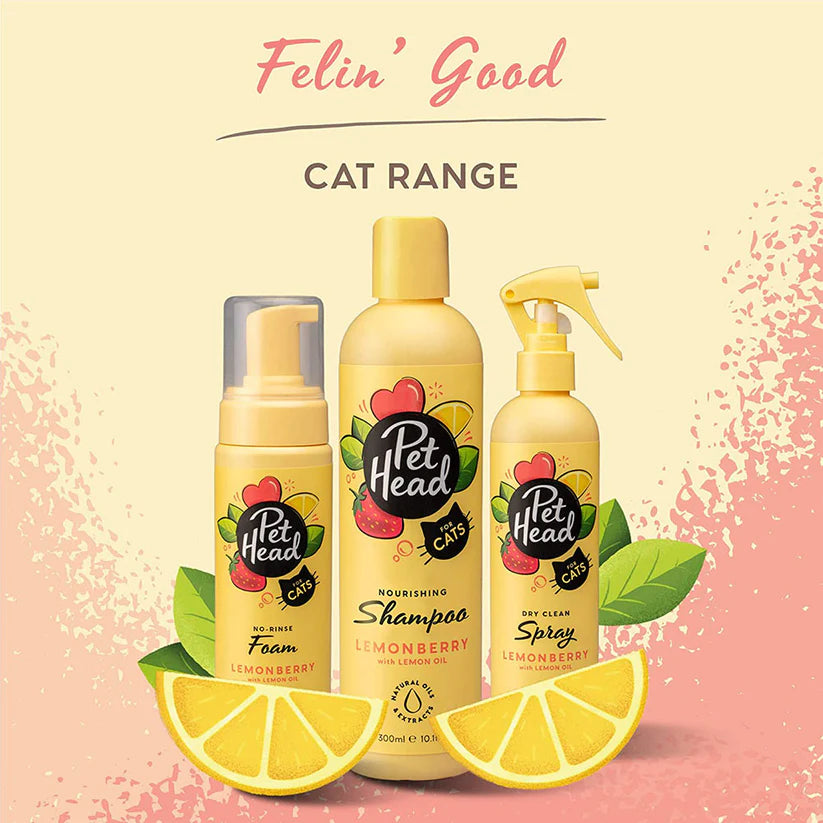 Pet Head Nourishing Shampoo Lemon Berry with Lemon Oil For Cats 300ml