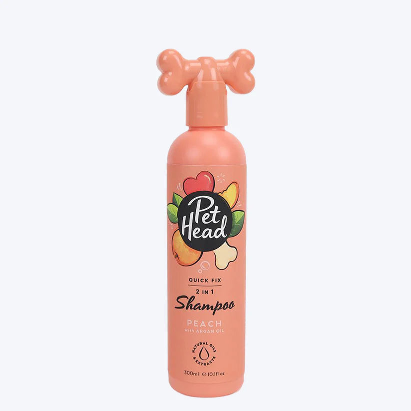 Pet Head Quick fix 2in1 Shampoo Peach with Argan Oil 300ml