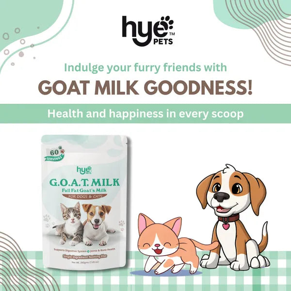 HYE Pets Nutrient-Rich Full Fat Goat Milk Powder for Dogs and Cats 200g