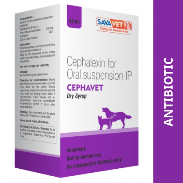 Sava Vet Savavet Cephavet (Cephalexin) Dry Syrup for Dogs and Cats 60ml