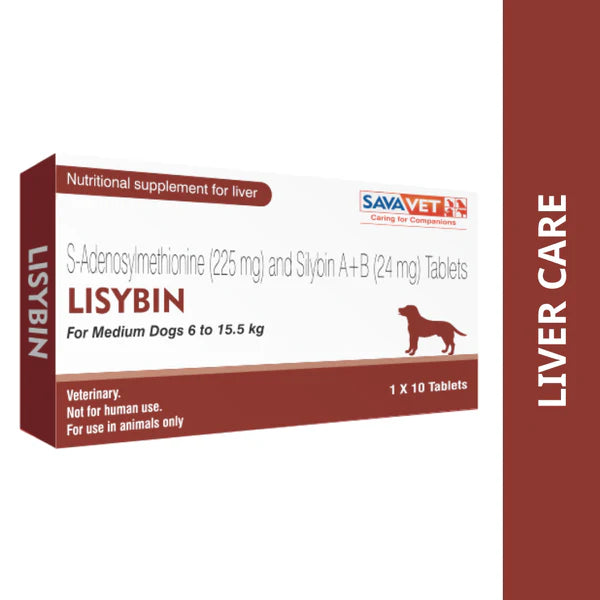 Sava Vet Lisybin Tablet For Liver Support For Large Dogs Over 16kg 1 x 16kg