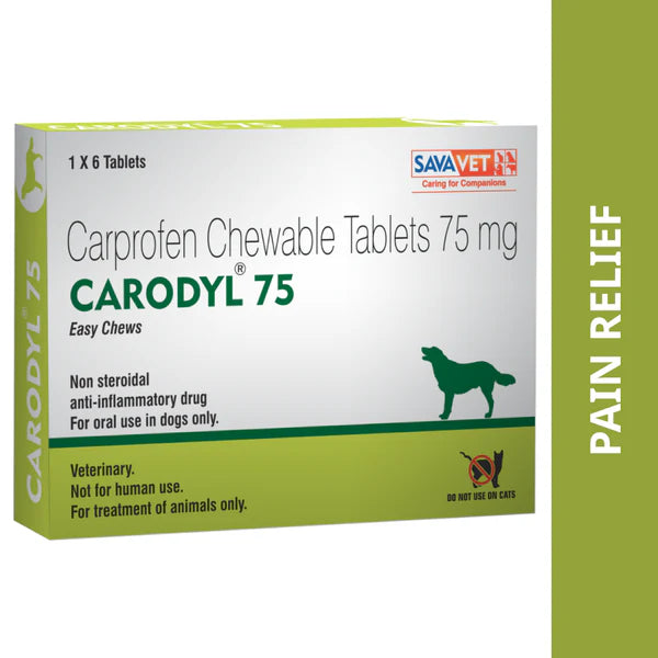 Sava Vet Carodyl 75 – Carprofen Chewable Tablets for Dogs 1x6 Tablets