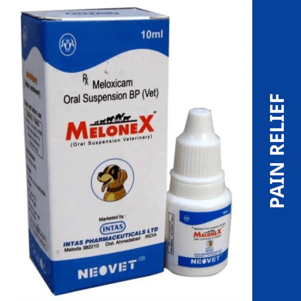 Intas Melonex (Meloxicam) Oral Suspension Syrup For Dogs 10ml