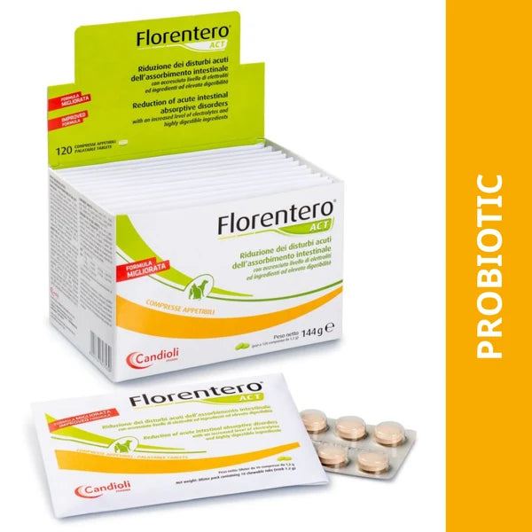 Candioli Pharma Florentero Act Probiotic Tablet for Dogs & Cats Pack of 10 Tablets
