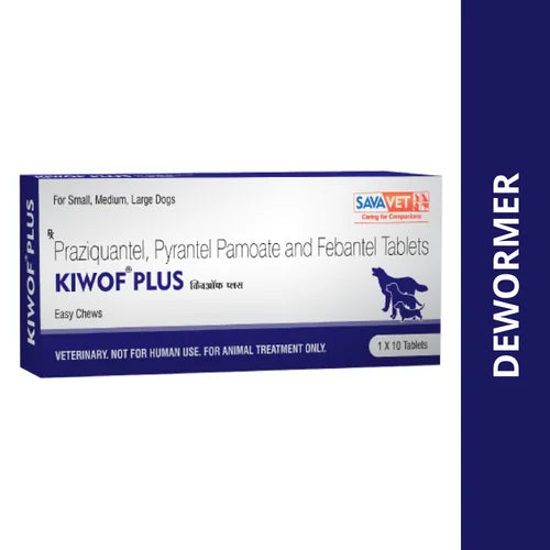 Sava Vet Kiwof Plus Dog Deworming Tablet 1 x 10 Tablets
