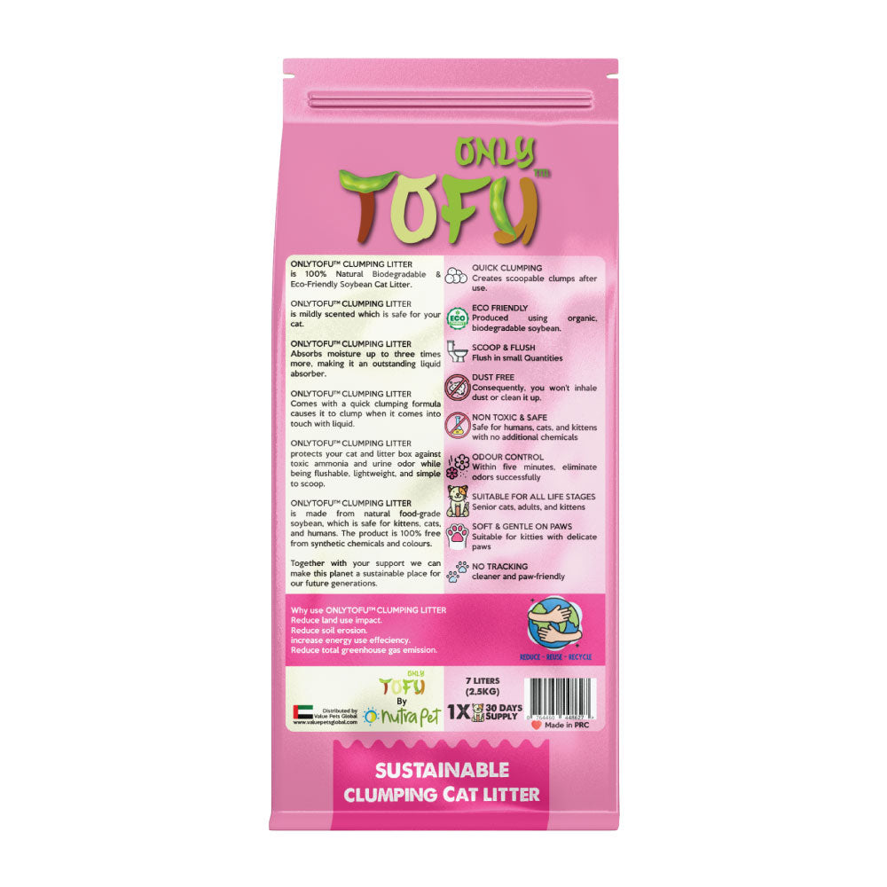 Nutra Pet Tofu Clumping Cat Litter Original Sticks 7 Liters