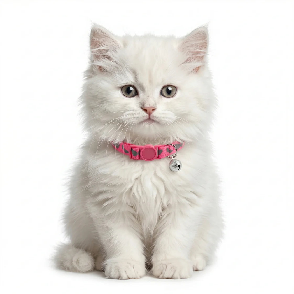 Basil Printed Adjustable Collar for Puppies & Cats – Stylish & Comfortable Design - Pink