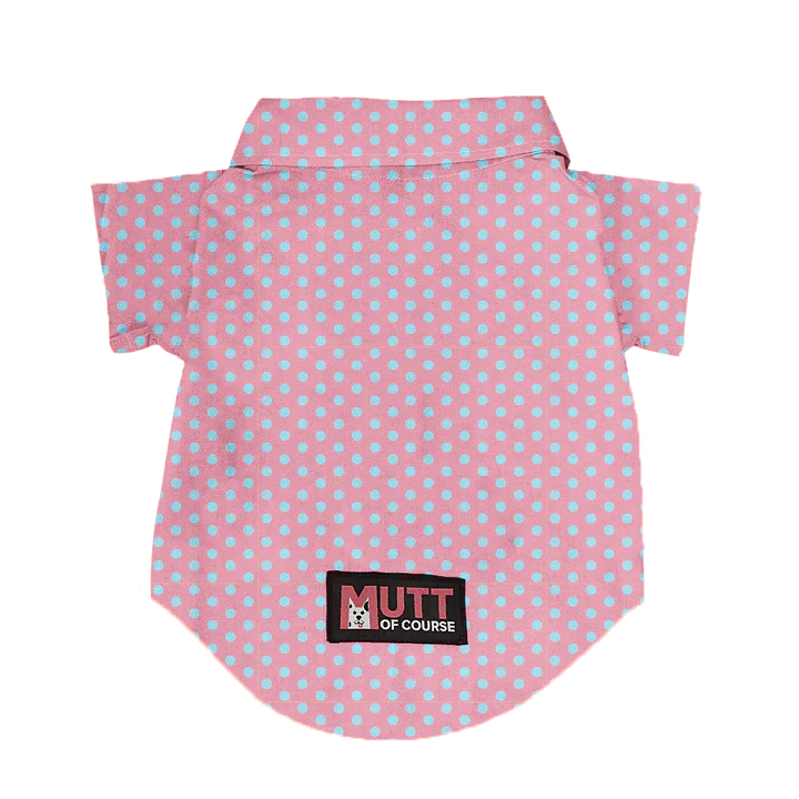 Mutt of Course Polka Pink Shirt For Your Furry Friend