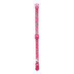 Basil Printed Adjustable Collar for Puppies & Cats – Stylish & Comfortable Design - Pink