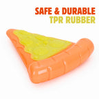 Basil TPR Pizza Slice with Nylon Topping Dog Toy