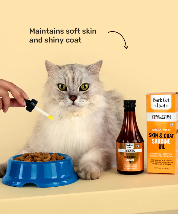 Vivaldis Bark Out Loud Skin & Coat Sardine Oil For Dogs & Cats 200ml