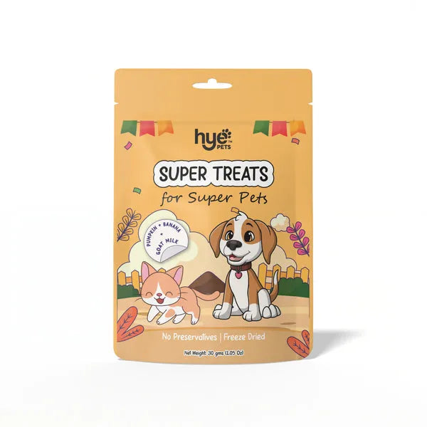 HYE Pets Freeze Dried Treats with Goat Milk, Pumpkin, and Banana for Dogs and Cats 30g