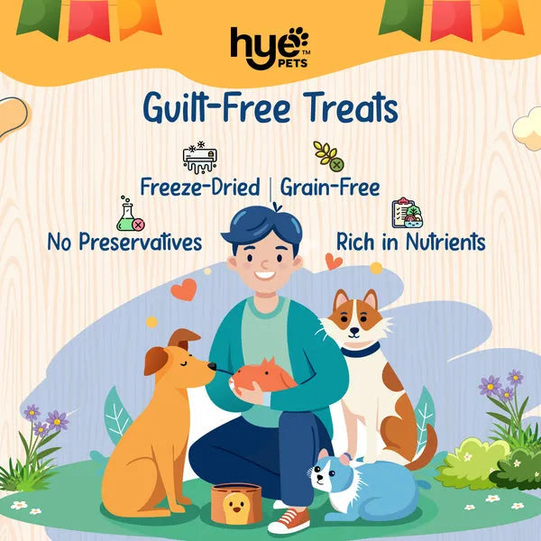 HYE Pets Freeze Dried Treats with Goat Milk, Pumpkin, and Banana for Dogs and Cats 30g