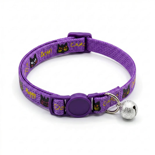 Basil Printed Adjustable Collar for Puppies & Cats – Stylish & Comfortable Design Assorted