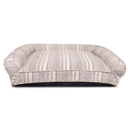 Pawpourri Vintage Sofa Striped Bed For Dog I M/L I Size - 30 x 38 x 8"
