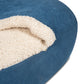 Pawpourri Furry Snuggler Bed Foe Dogs I M/L I Blue I 30 x 30 x 5"