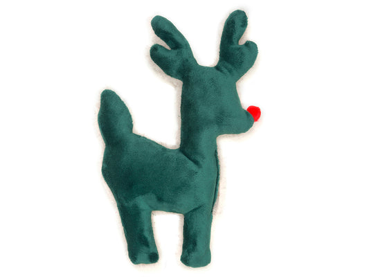 West Paw Reindeer Plush & Squeaker Toy For Dogs - Green