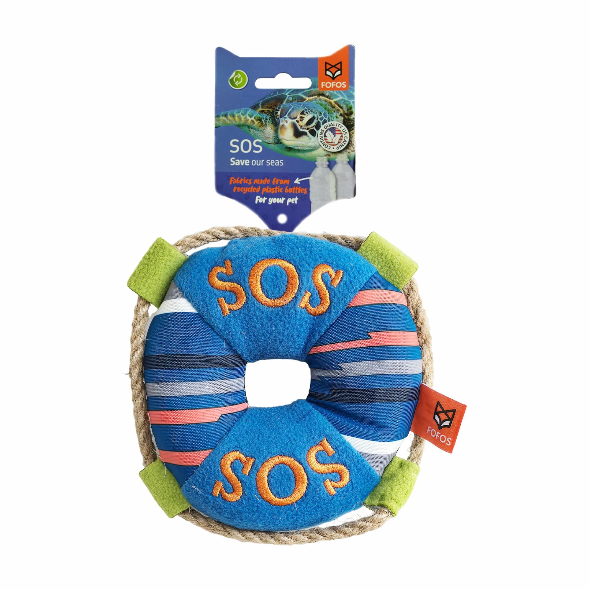 FOFOS SOS Ring Large Dog Toy 8 x 8 x 1.5cm