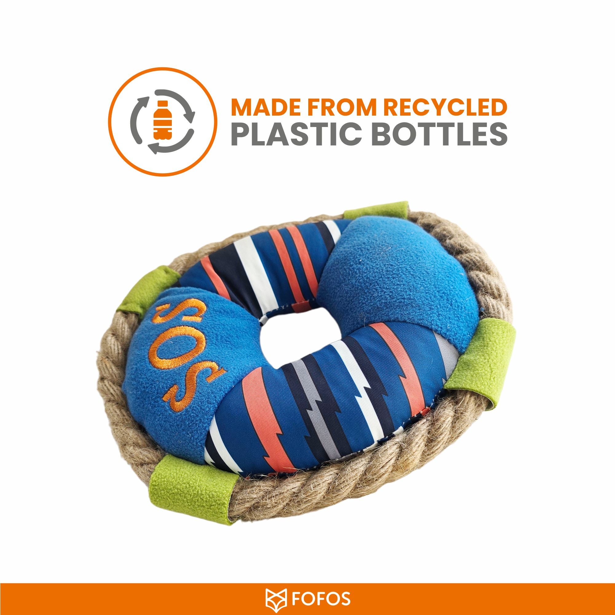 FOFOS SOS Ring Large Dog Toy 8 x 8 x 1.5cm