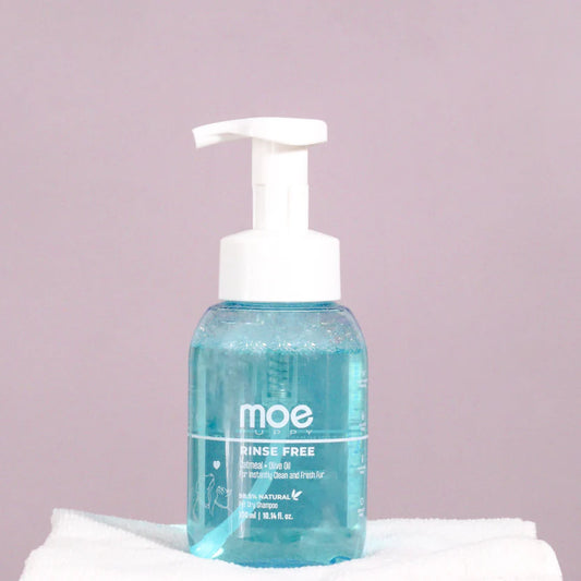 Moe Puppy Rinse Free with Oatmeal & Olive Oil Cruelty Free and Plant Based Formula For Dogs & Cats 300ml