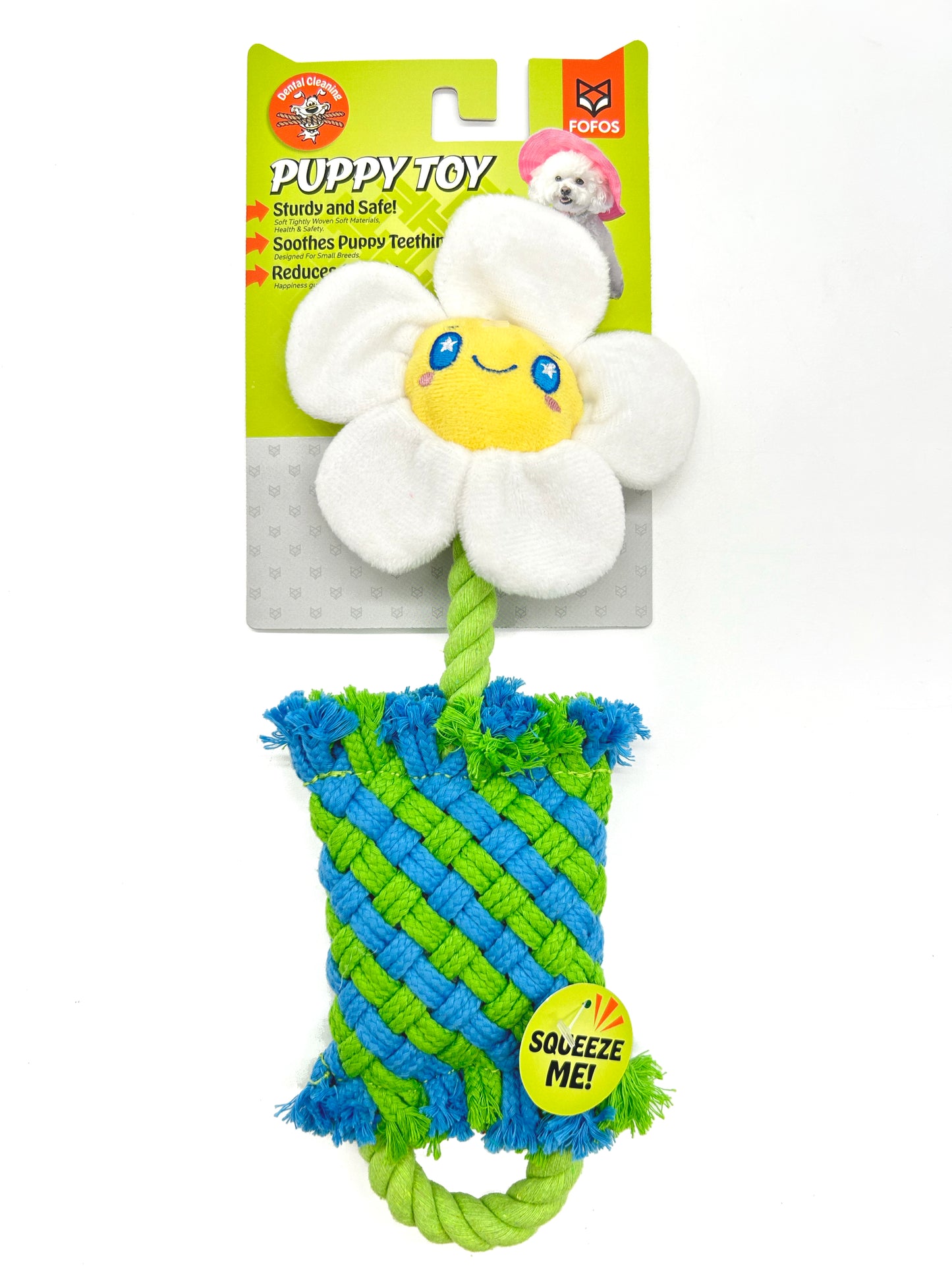 FOFOS Puppy Dental Toy Flower 26.1 X 8.6 X 2.7 cm