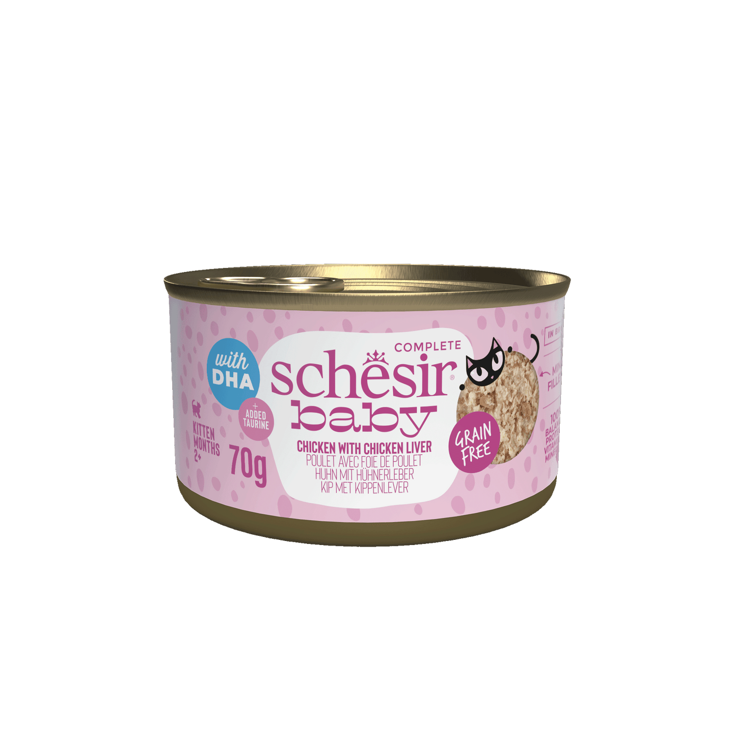 Schesir Baby Kitten Wholefood Chicken & Liver Wet Cat Food 70g