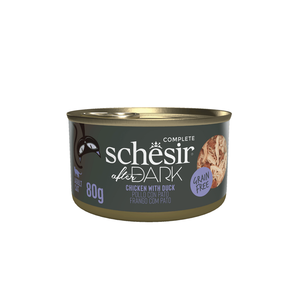 Schesir After Dark Adult Cat Wholefood | Chicken & Duck Cat Wet Food 80g