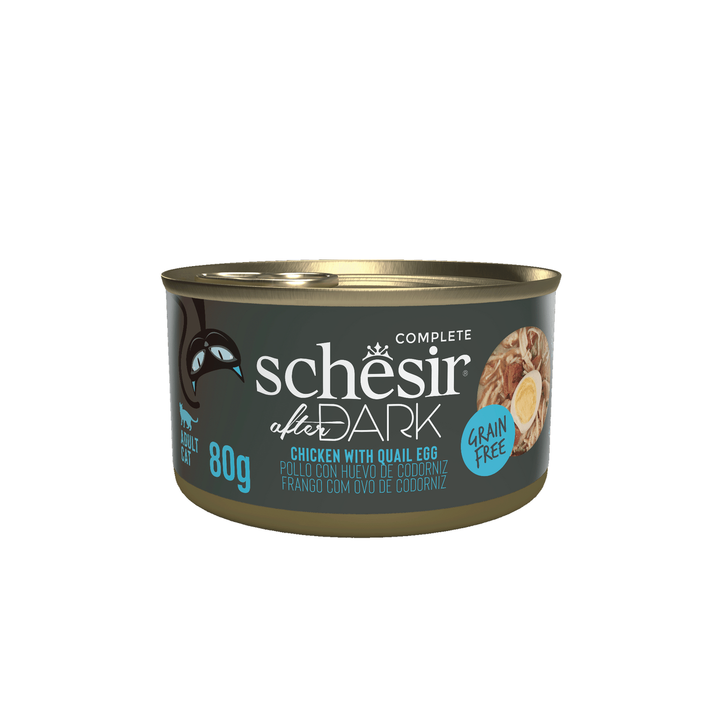 Schesir After Dark Adult Cat Wholefood Chicken and Quail Egg Cat Wet Food 80g