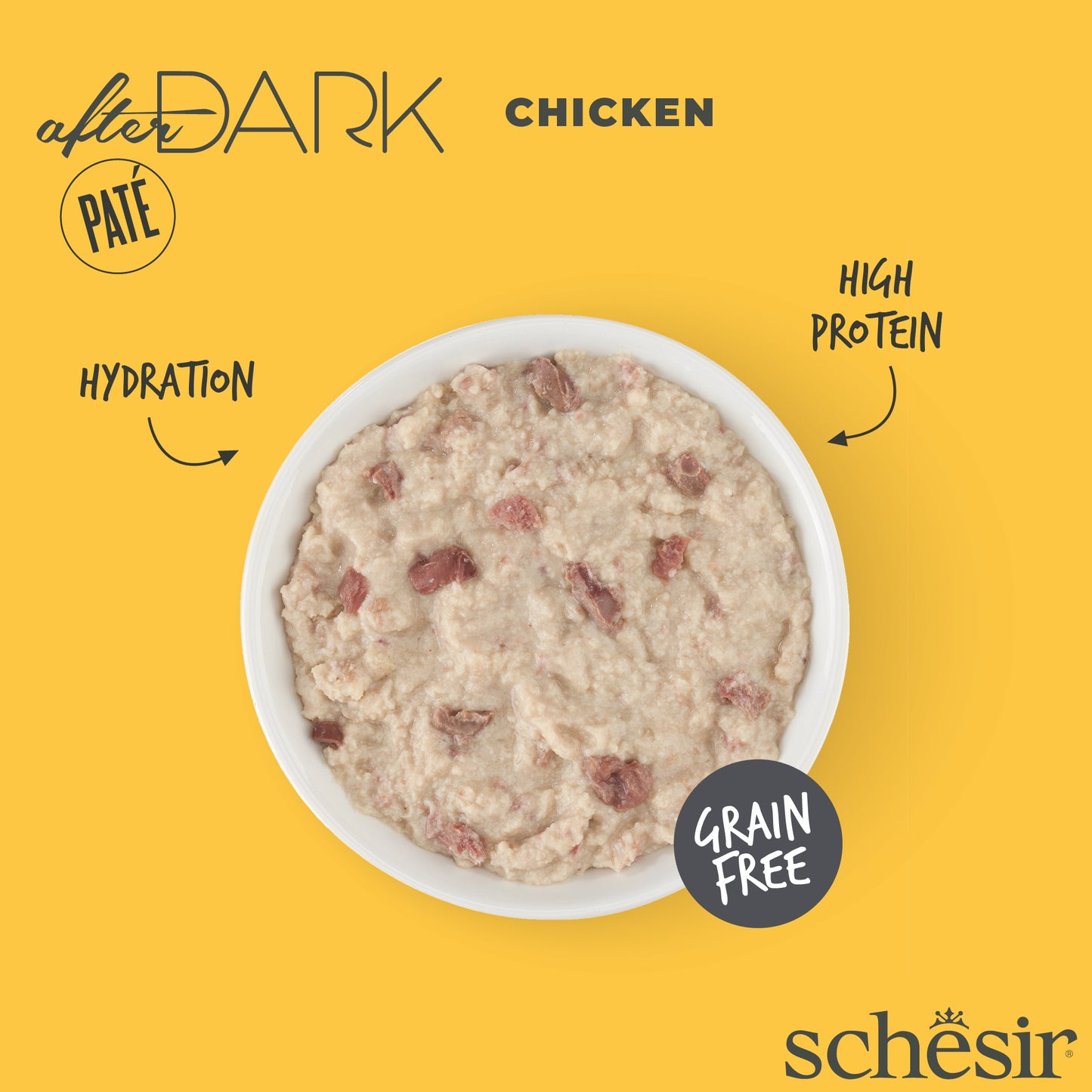 Schesir After Dark Pate Chicken Wet Adult Cat Food 80g