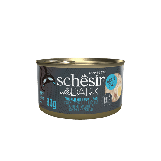 Schesir After Dark Pate Chicken and Quail Egg Wet Adult Cat Food 80g