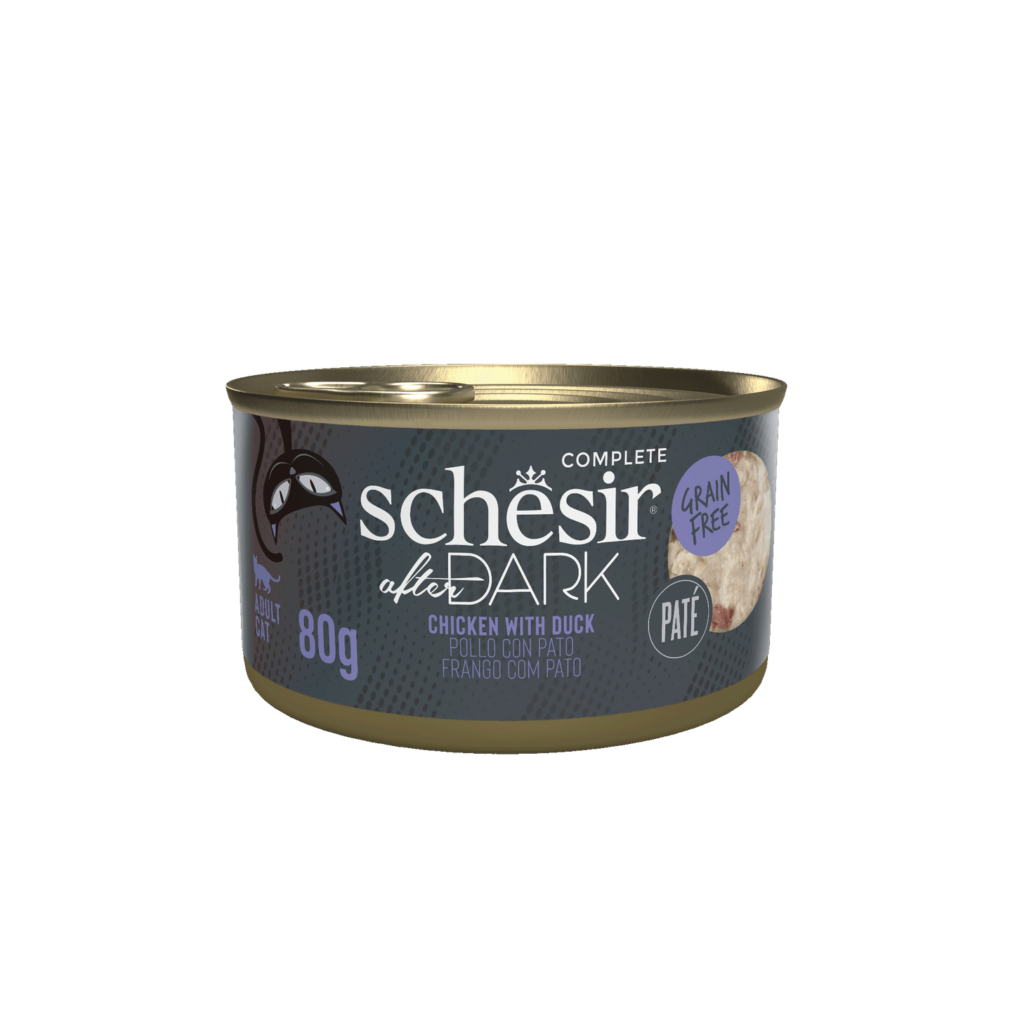 Schesir After Dark Pate Chicken & Duck Wet Adult Cat Food 80g