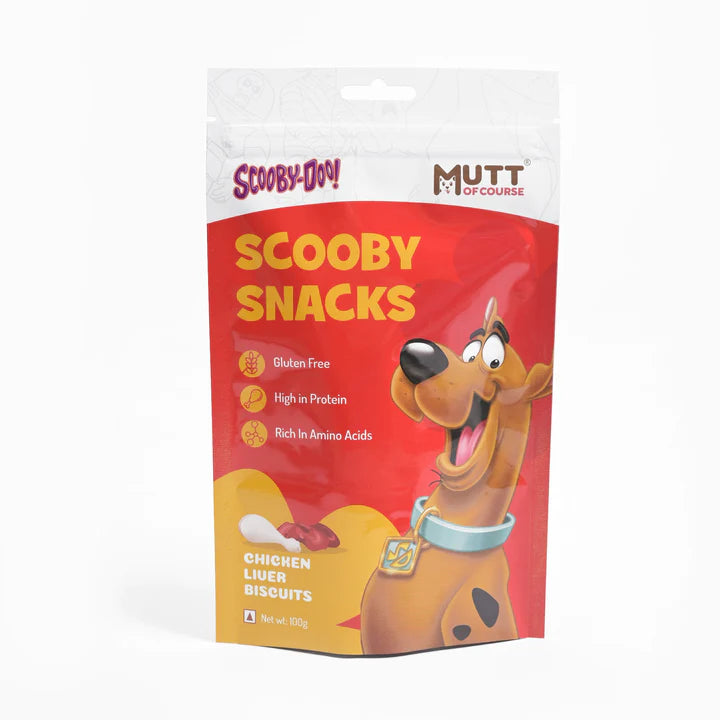 Mutt of Course Scooby Snacks Chicken Liver Dog Biscuits 100g (Pack of 2)