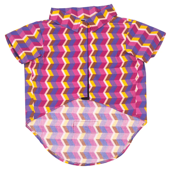 Mutt of Course Dark Geometrical Shirt For Your Furry Friend